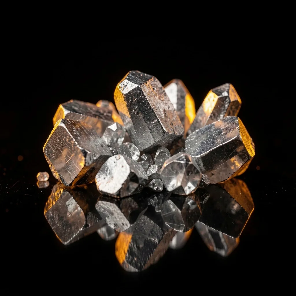 Raw mineral crystals of zinc and magnesium